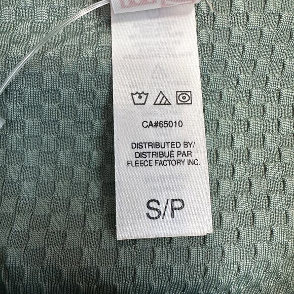 Fleece Factory Textured Short Sleeve Shirt Men S Vintage Teal Button Up Collared - Picture 8 of 8